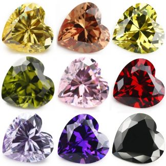 Heart Colored Cubic Zirconia Loose Stone