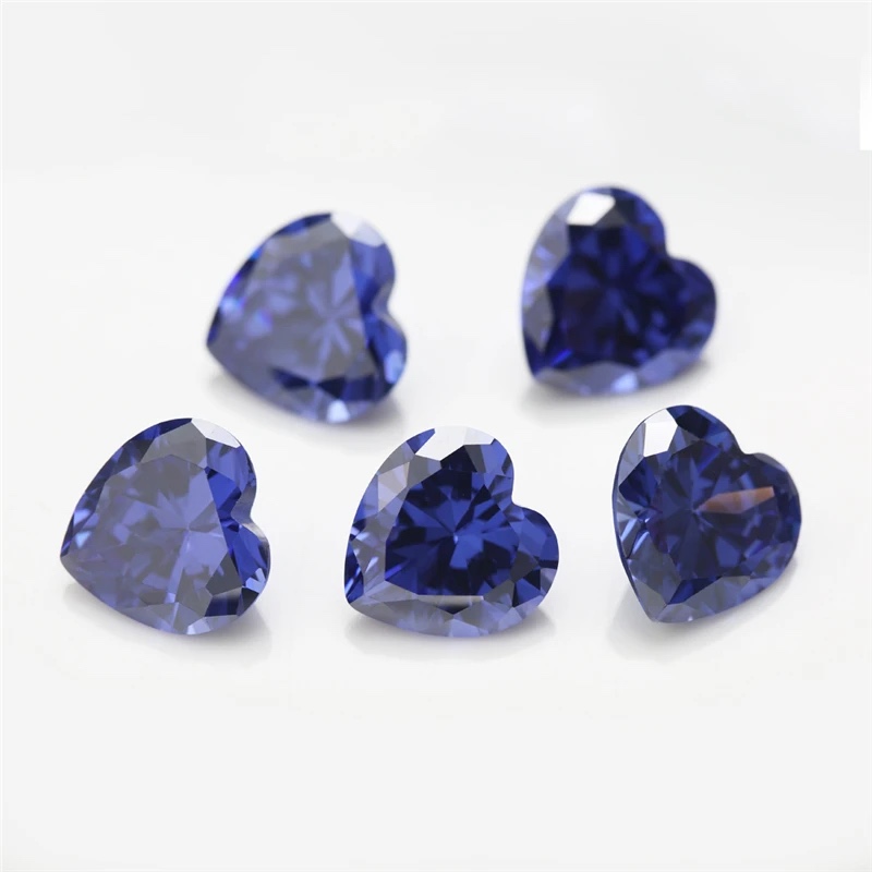 Heart Colored Cubic Zirconia Loose Stone