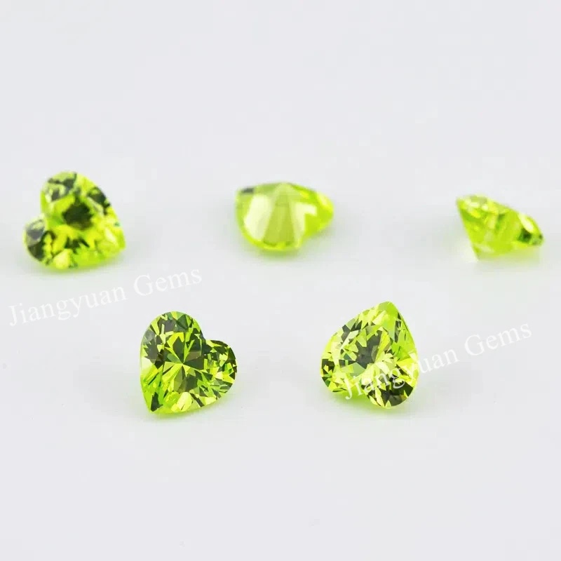 Heart Colored Cubic Zirconia Loose Stone