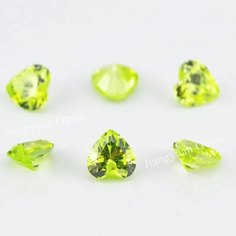 Heart Colored Cubic Zirconia Loose Stone