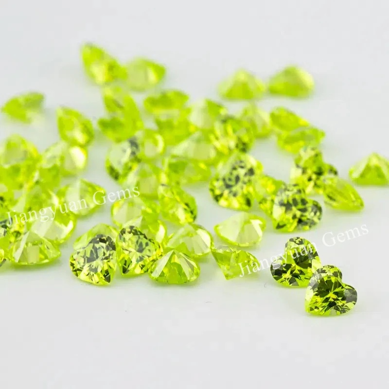 Heart Colored Cubic Zirconia Loose Stone