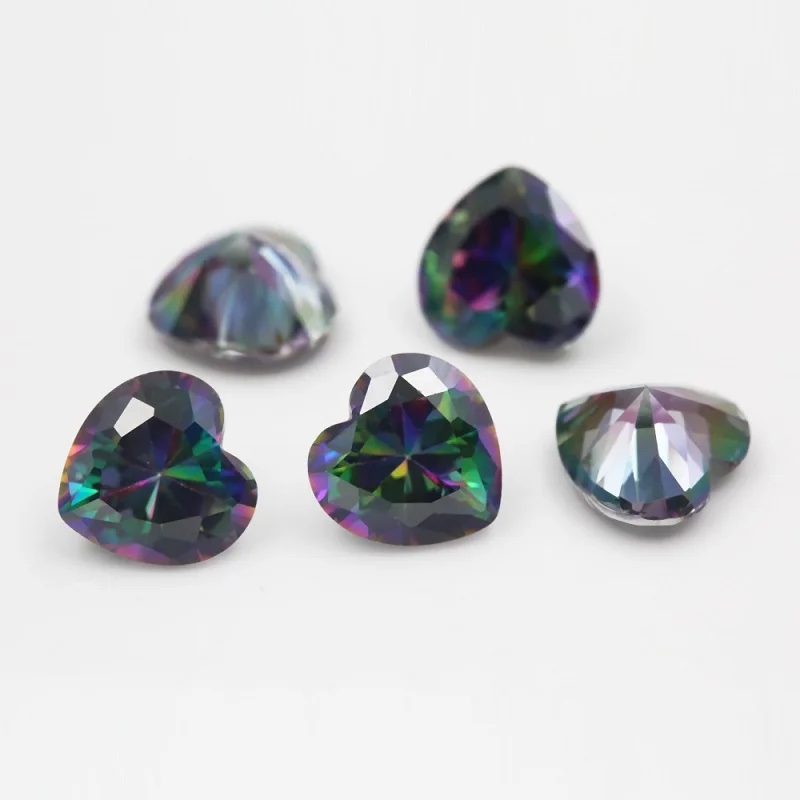 Heart Colored Cubic Zirconia Loose Stone