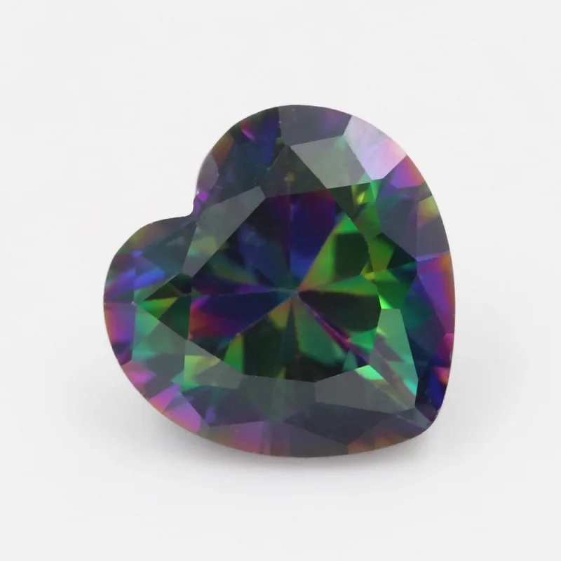 Heart Colored Cubic Zirconia Loose Stone