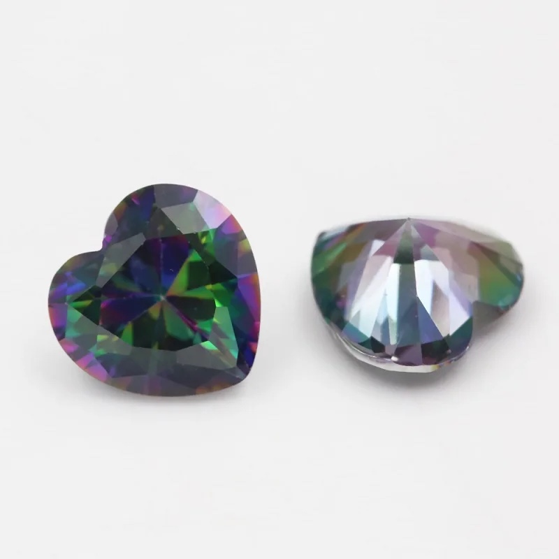Heart Colored Cubic Zirconia Loose Stone