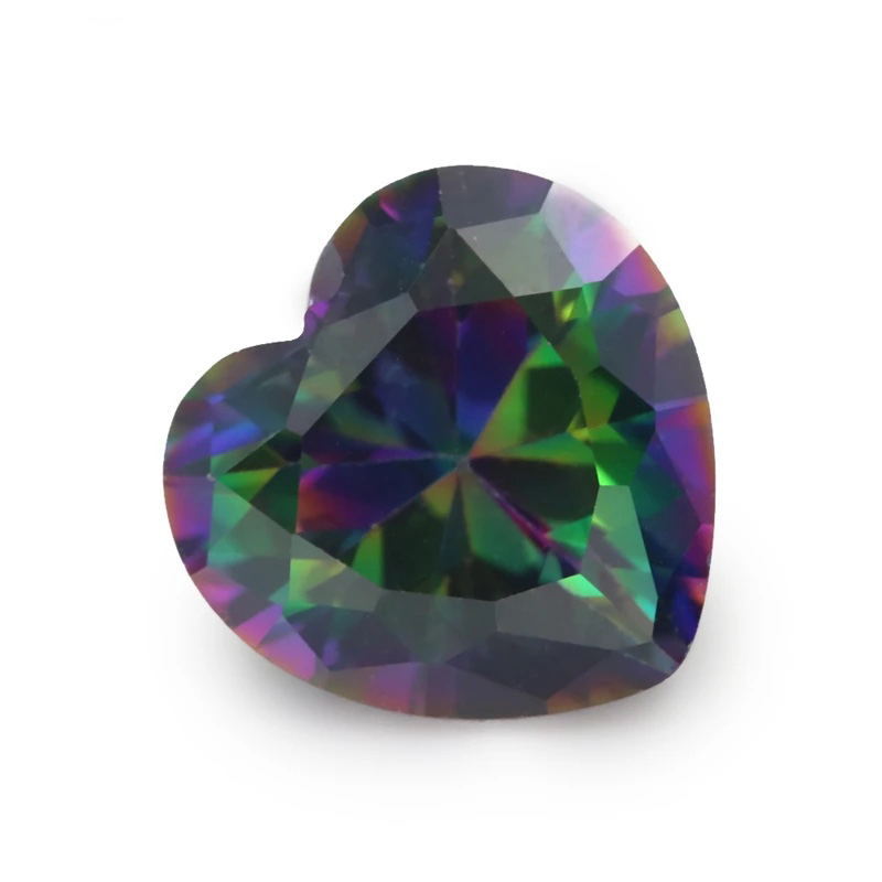 Heart Colored Cubic Zirconia Loose Stone