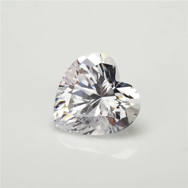Heart White Cubic Zirconia Loose Stone