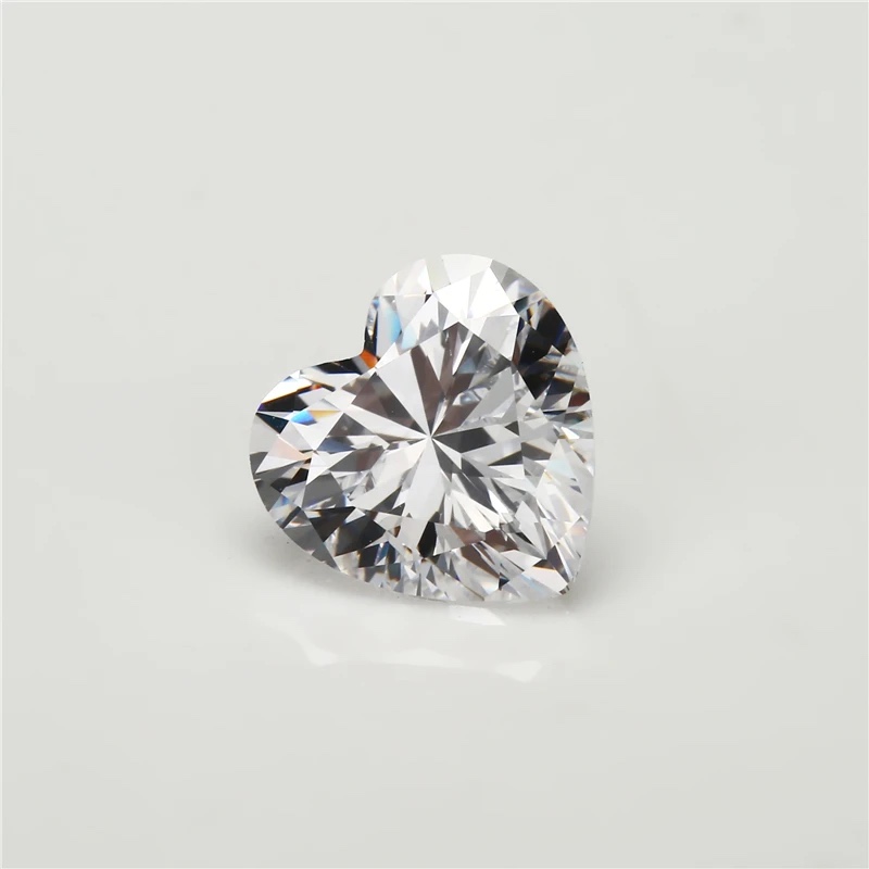 Heart White Cubic Zirconia Loose Stone