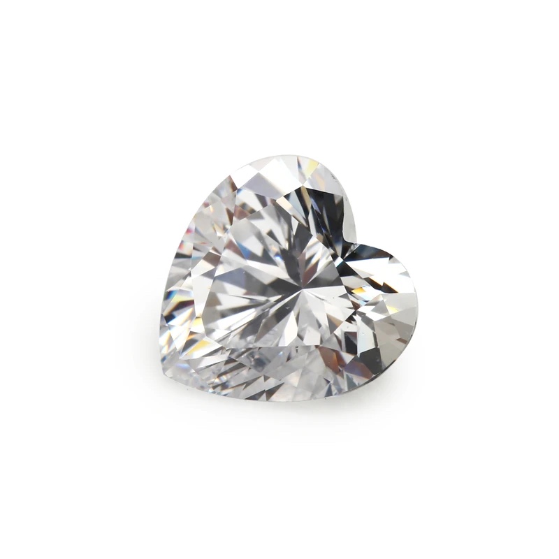 Heart White Cubic Zirconia Loose Stone