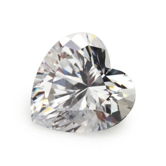 Heart White Cubic Zirconia Loose Stone