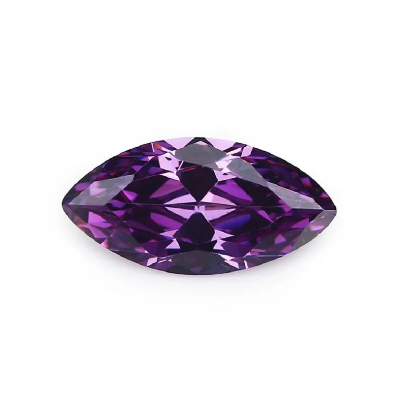 Marquise Colored Cubic Zirconia Amethyst Loose Stone