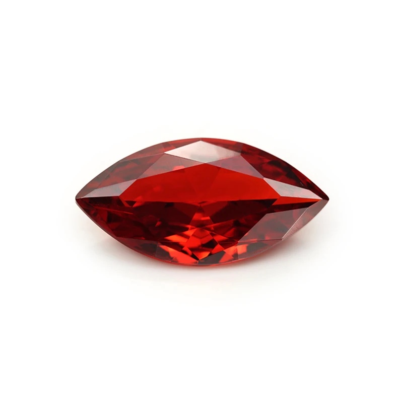 Marquise Colored Cubic Zirconia Garnet Loose Stone