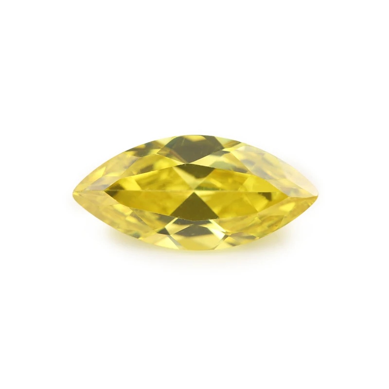 Marquise Colored Cubic Zirconia Golden Yellow Loose Stone