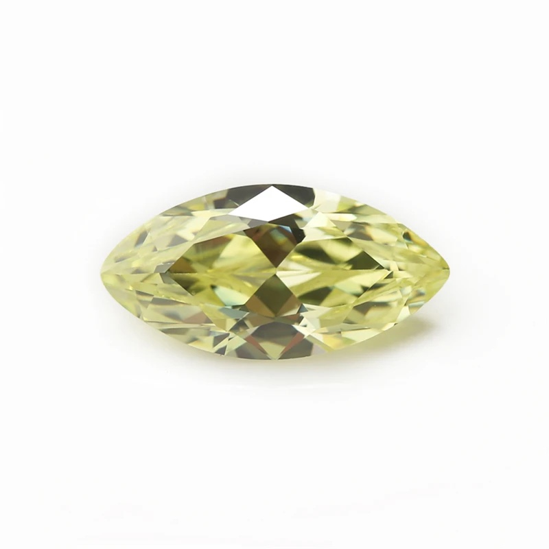 Marquise Colored Cubic Zirconia Olive Yellow Loose Stone