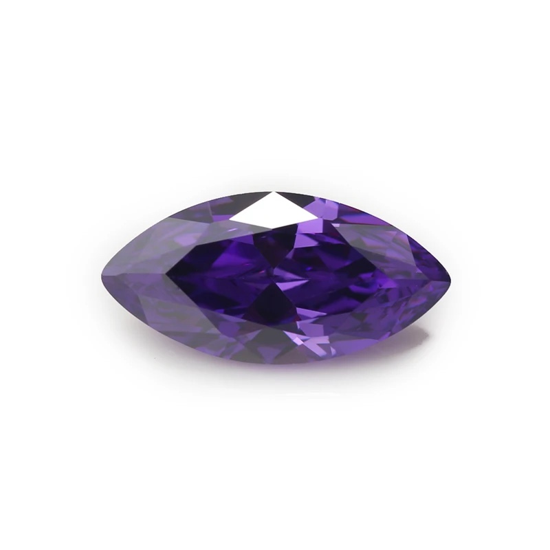 Marquise Colored Cubic Zirconia Violet Loose Stone
