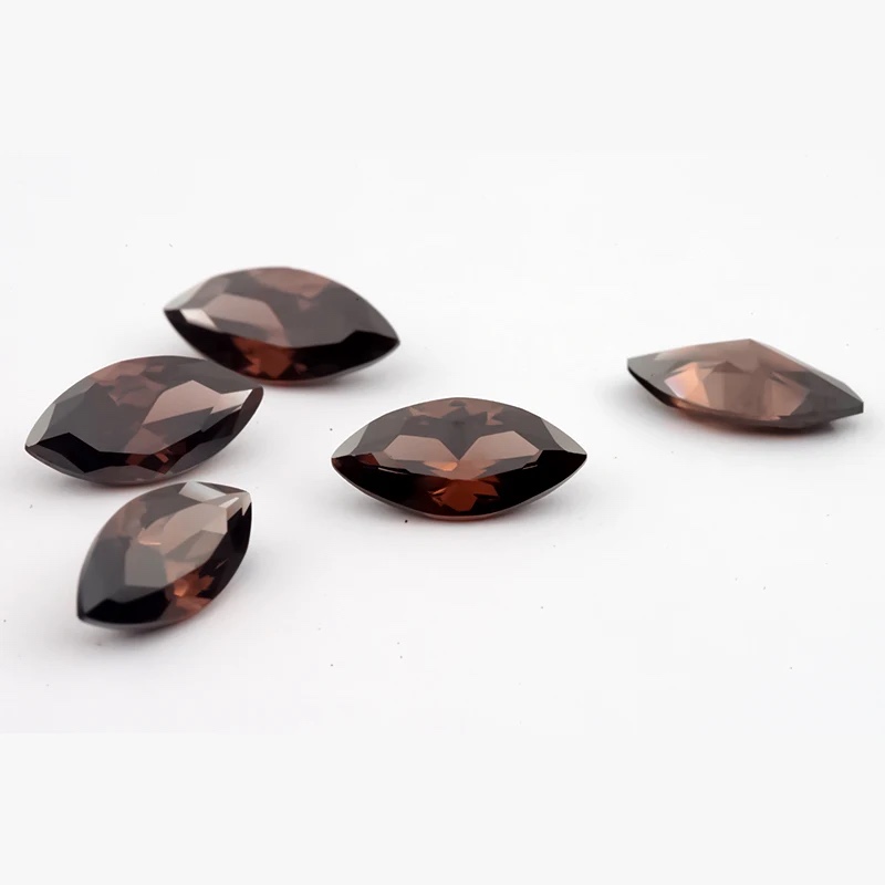 Marquise Colored Cubic Zirconia Coffee Color Loose Stone
