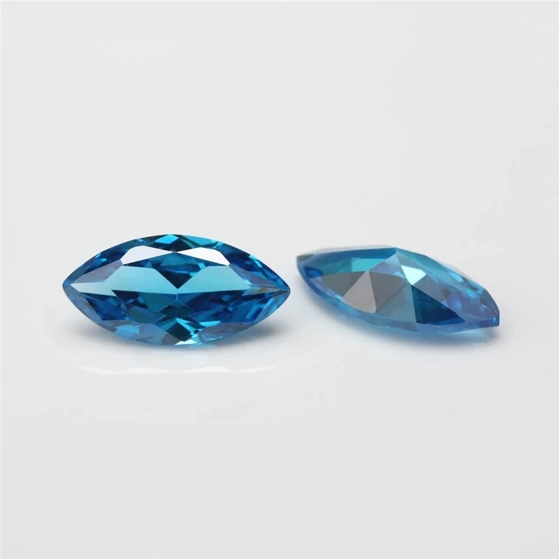 Marquise Colored Cubic Zirconia Deep Sea Blue Loose Stone