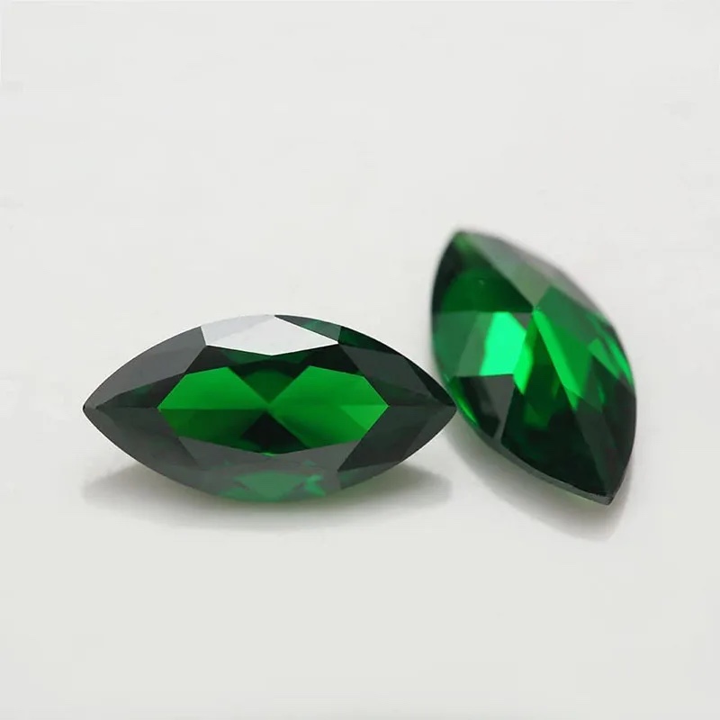 Marquise Colored Cubic Zirconia Green Loose Stone
