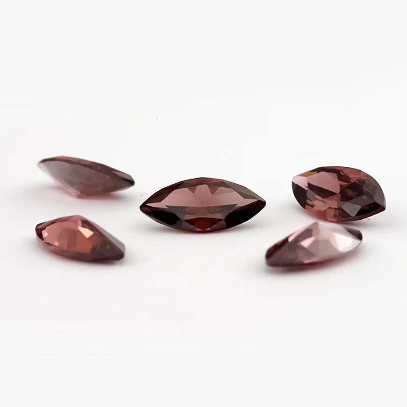 Marquise Colored Cubic Zirconia Rhodolite Color Loose Stone