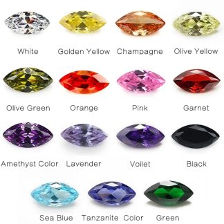 Marquise Colored Cubic Zirconia Loose Stone