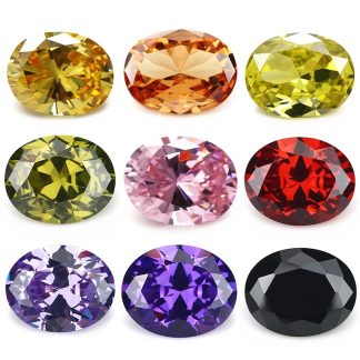 Oval Colored Cubic Zirconia Loose Stone