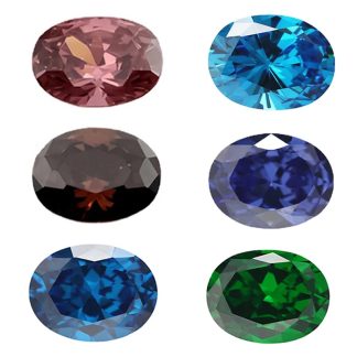Oval Colored Cubic Zirconia Loose Stone