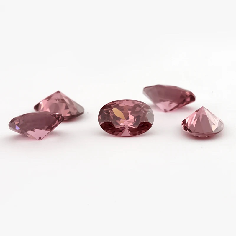 Oval Colored Cubic Zirconia Rhodolite Color Loose Stone