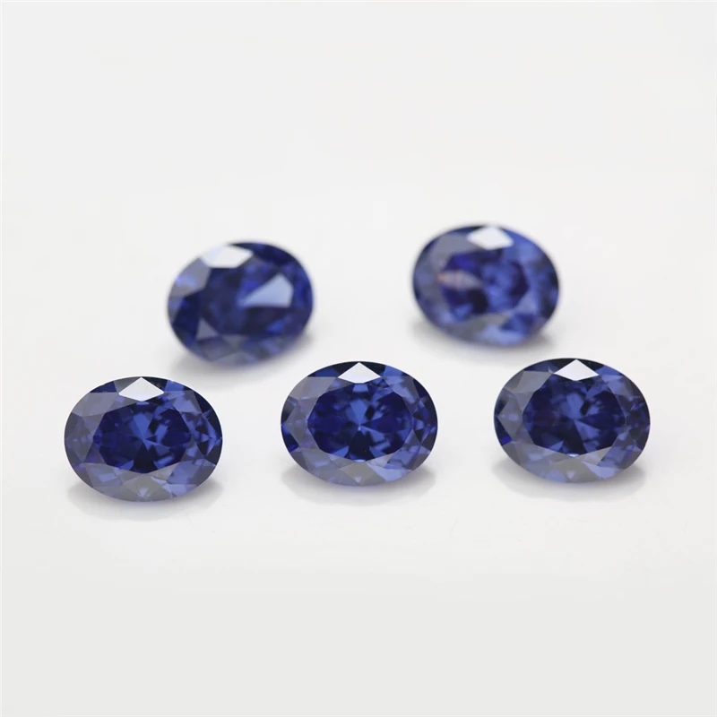 Oval Colored Cubic Zirconia Tanzanite Color Loose Stone