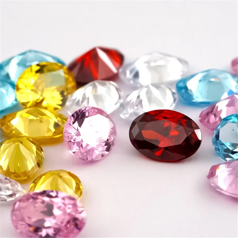 Oval Colored Cubic Zirconia Loose Stone