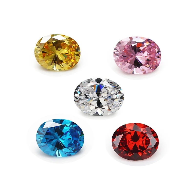Oval Colored Cubic Zirconia Loose Stone