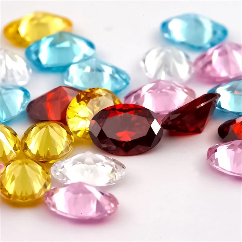Oval Colored Cubic Zirconia Loose Stone