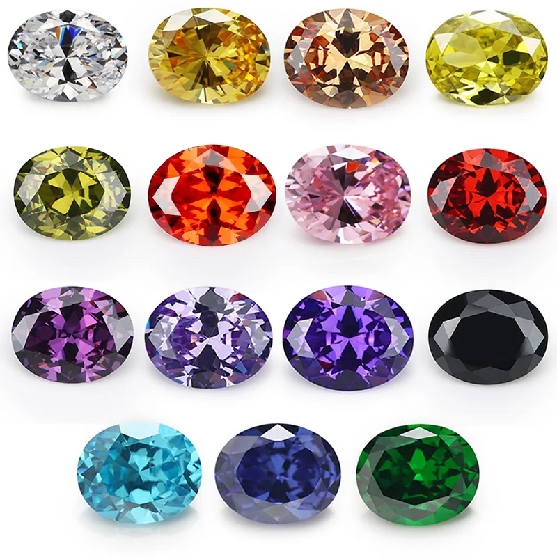 Oval Colored Cubic Zirconia Loose Stone