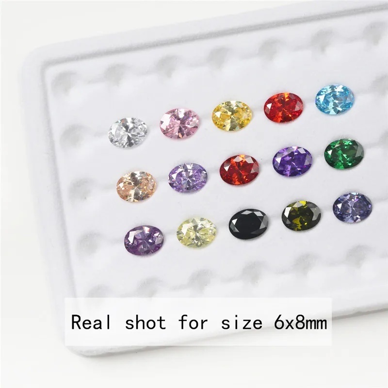 Oval Colored Cubic Zirconia Loose Stone