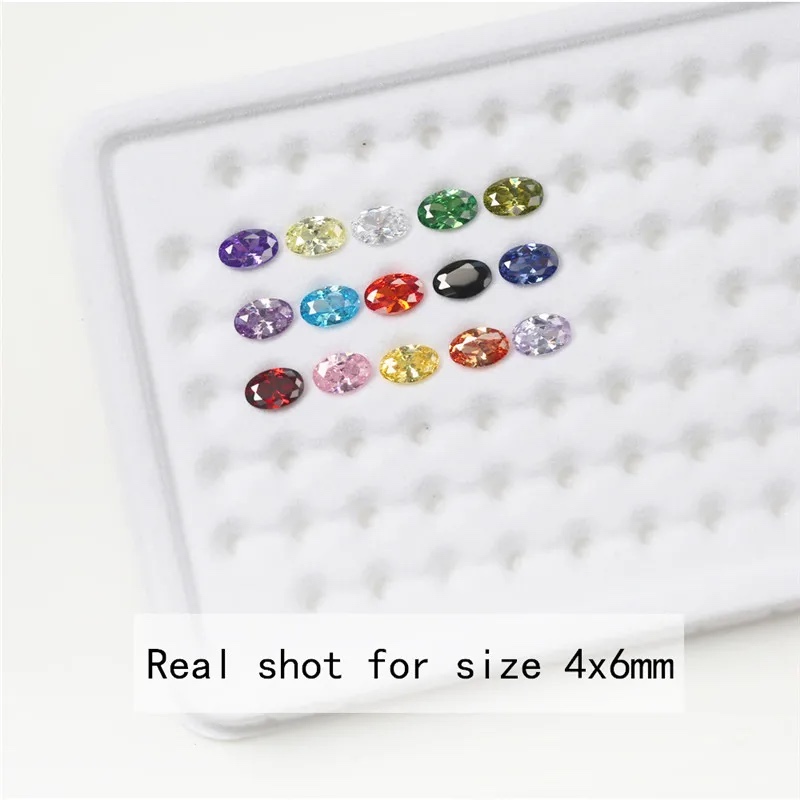 Oval Colored Cubic Zirconia Loose Stone