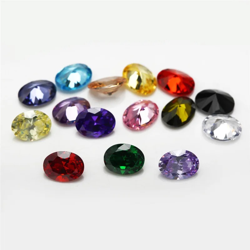 Oval Colored Cubic Zirconia Loose Stone