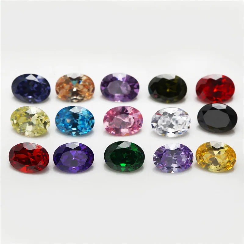 Oval Colored Cubic Zirconia Loose Stone