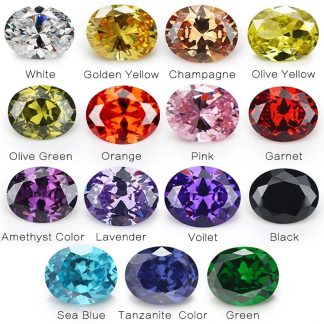 Oval Colored Cubic Zirconia Loose Stone