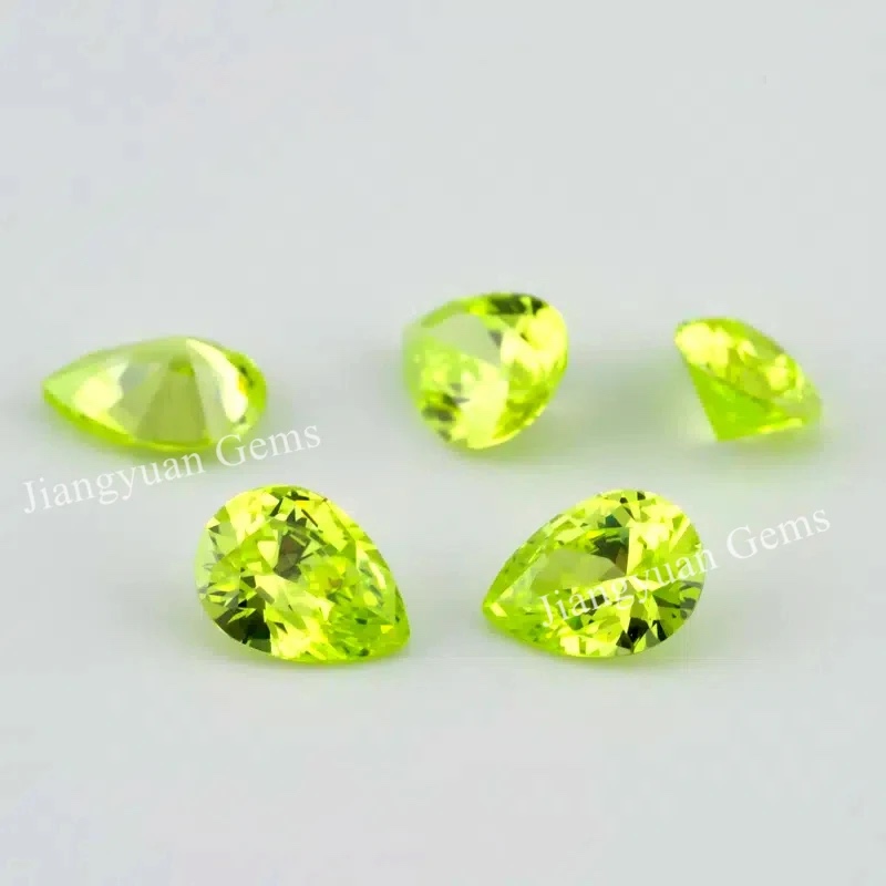 Pear Colored Cubic Zirconia Loose Stone