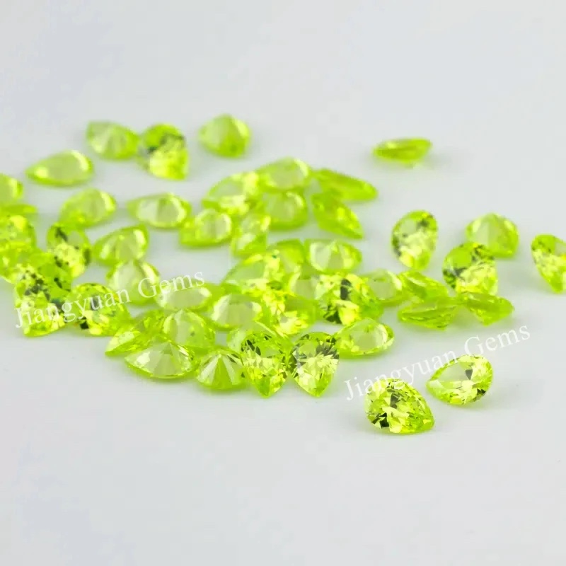 Pear Colored Cubic Zirconia Loose Stone