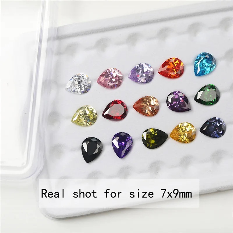 Pear Colored Cubic Zirconia Loose Stone