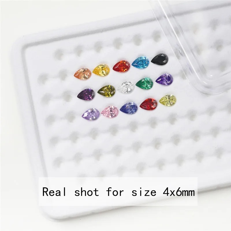 Pear Colored Cubic Zirconia Loose Stone