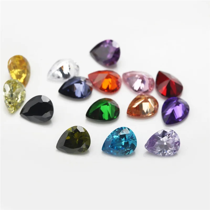 Pear Colored Cubic Zirconia Loose Stone