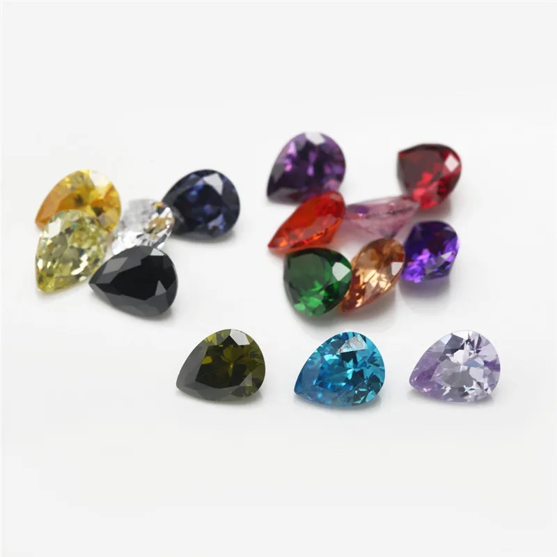 Pear Colored Cubic Zirconia Loose Stone