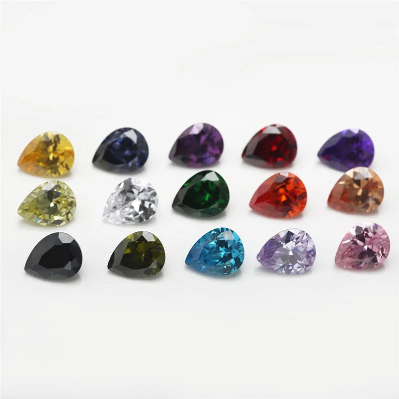 Pear Colored Cubic Zirconia Loose Stone