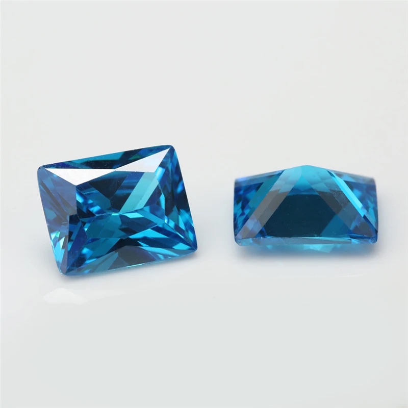 Rectangle Octagon Baguette Colored Cubic Zirconia Loose Stone