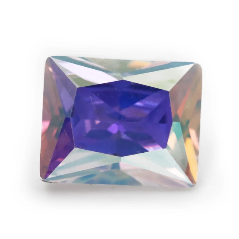 Rectangle Octagon Baguette Colored Cubic Zirconia Loose Stone