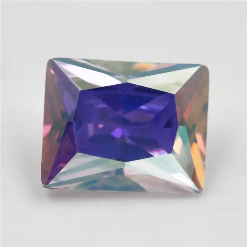 Rectangle Octagon Baguette Colored Cubic Zirconia Loose Stone