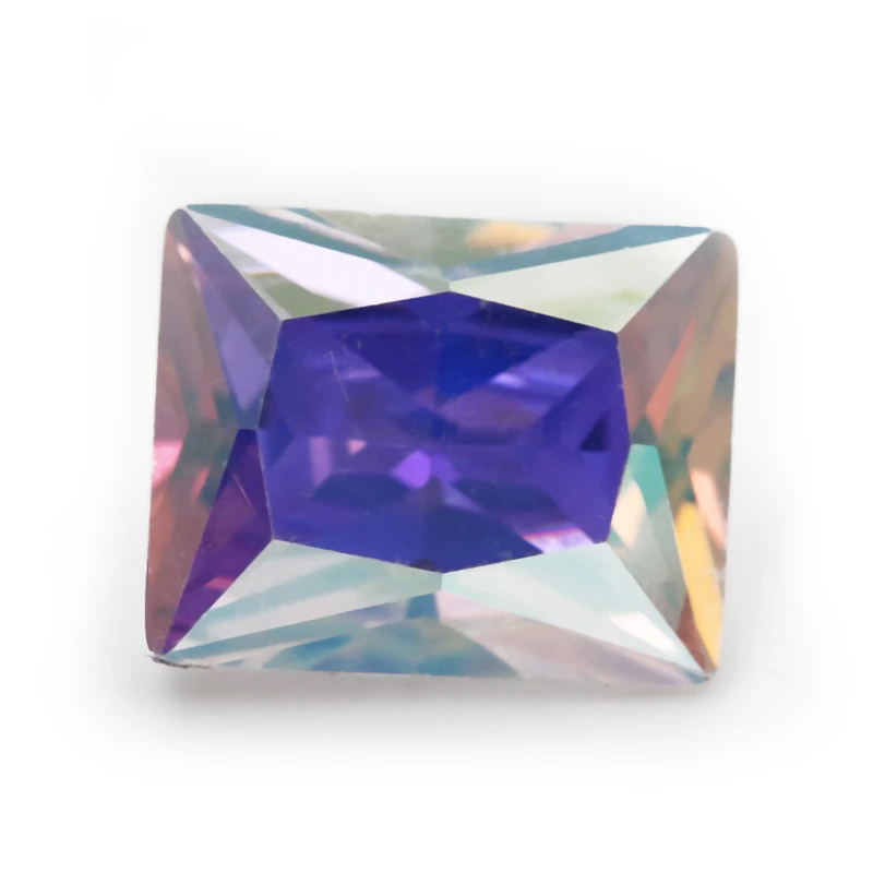 Rectangle Octagon Baguette Colored Cubic Zirconia Loose Stone