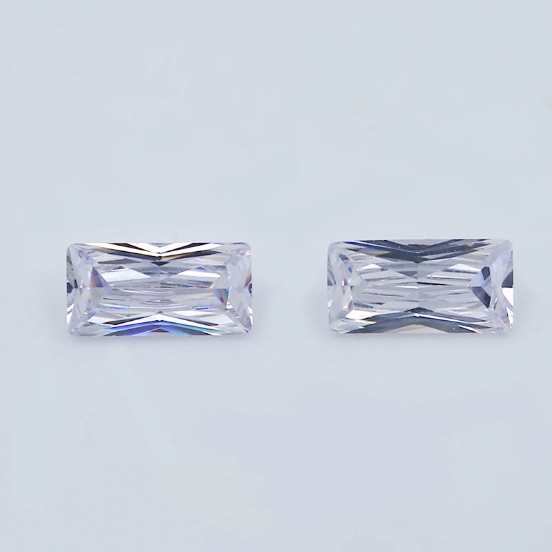 Rectangle Octagon Baguette White Cubic Zirconia Loose Stone