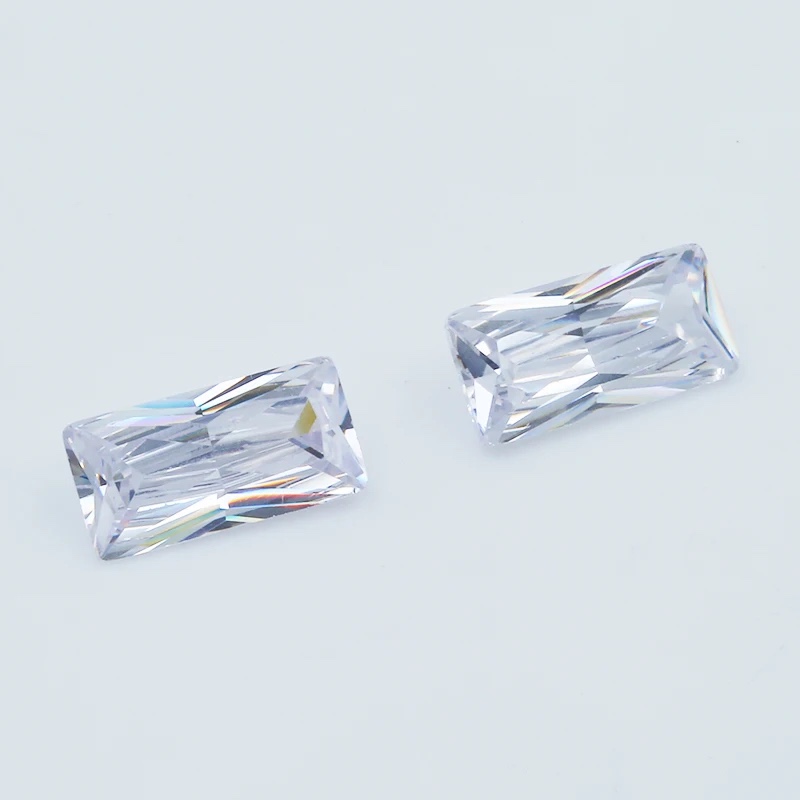 Rectangle Octagon Baguette White Cubic Zirconia Loose Stone