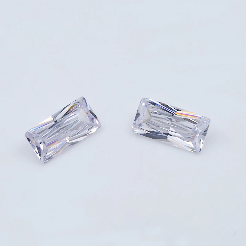 Rectangle Octagon Baguette White Cubic Zirconia Loose Stone
